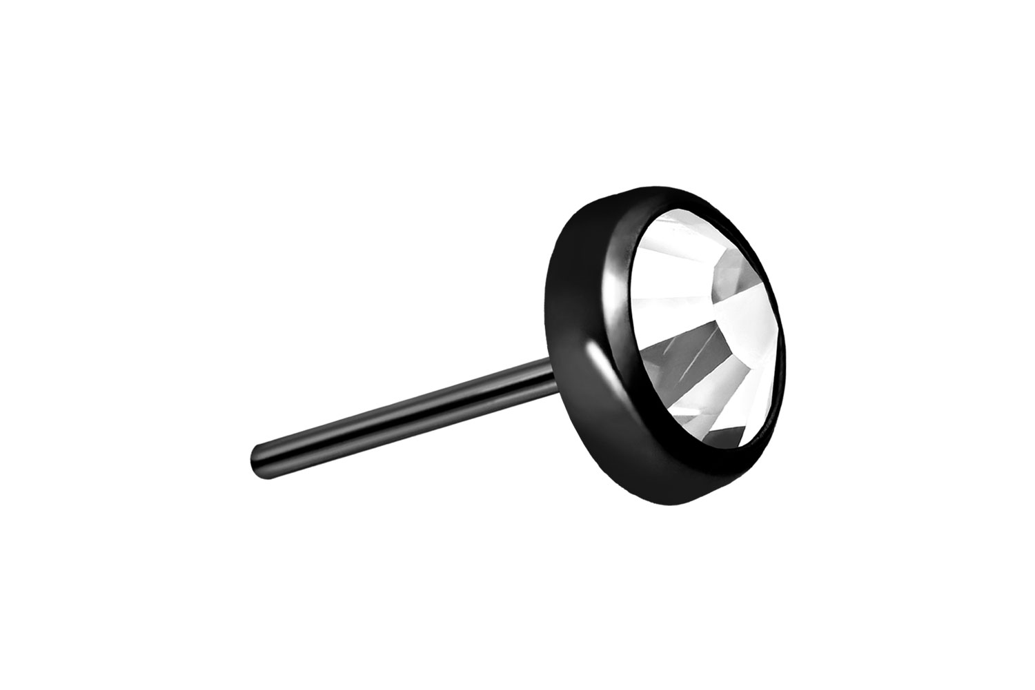 Titan Disc mit Push Pin KRISTALL von Piercingline